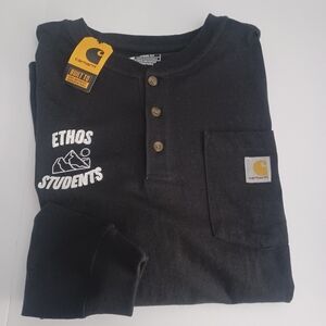 Carhartt Loose Fit Heavy Weight Long Sleeve Henley Sz S